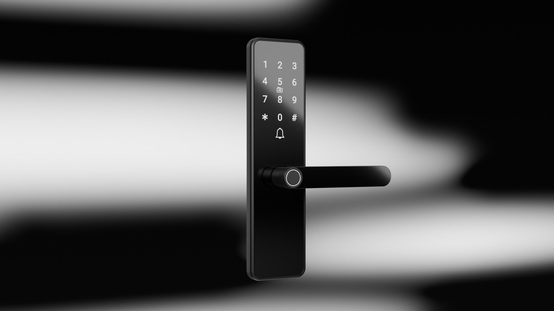 modern smart handle doors Low-poly 3D model_5