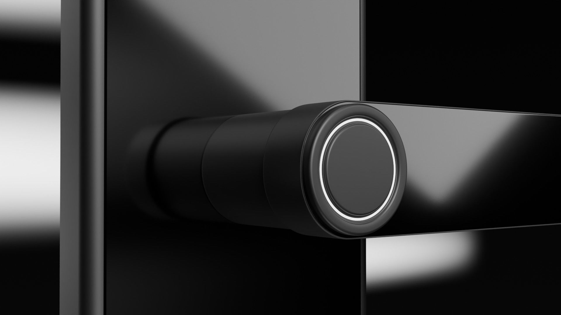 modern smart handle doors Low-poly 3D model_2