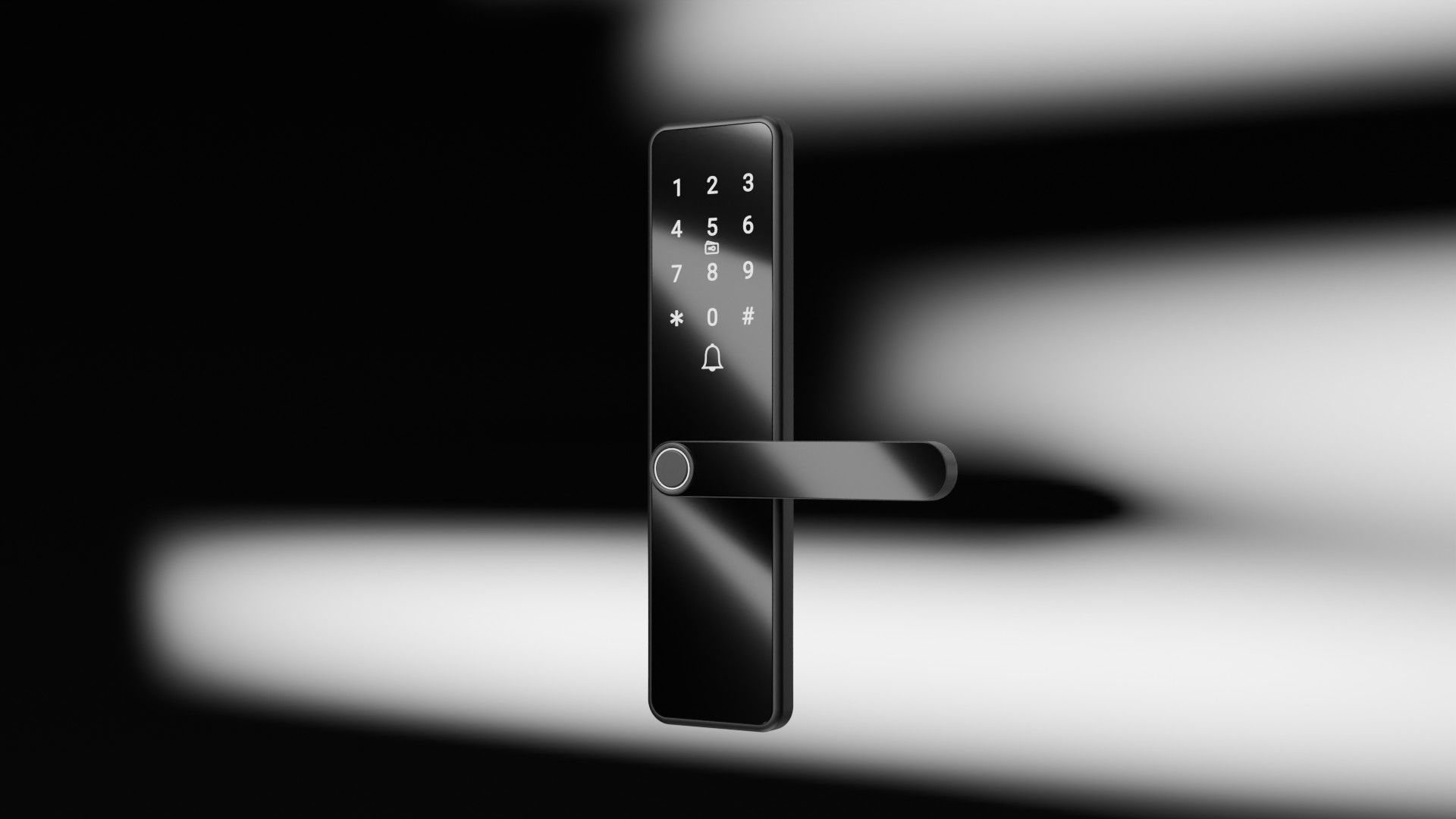 modern smart handle doors Low-poly 3D model_3