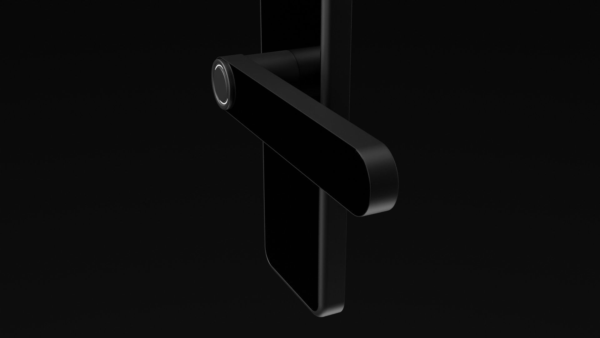 modern smart handle doors Low-poly 3D model_4
