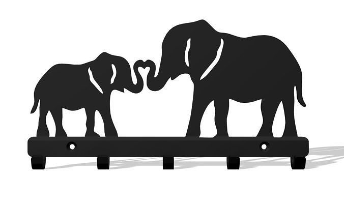 Elephant Embrace Key Station 3D print model