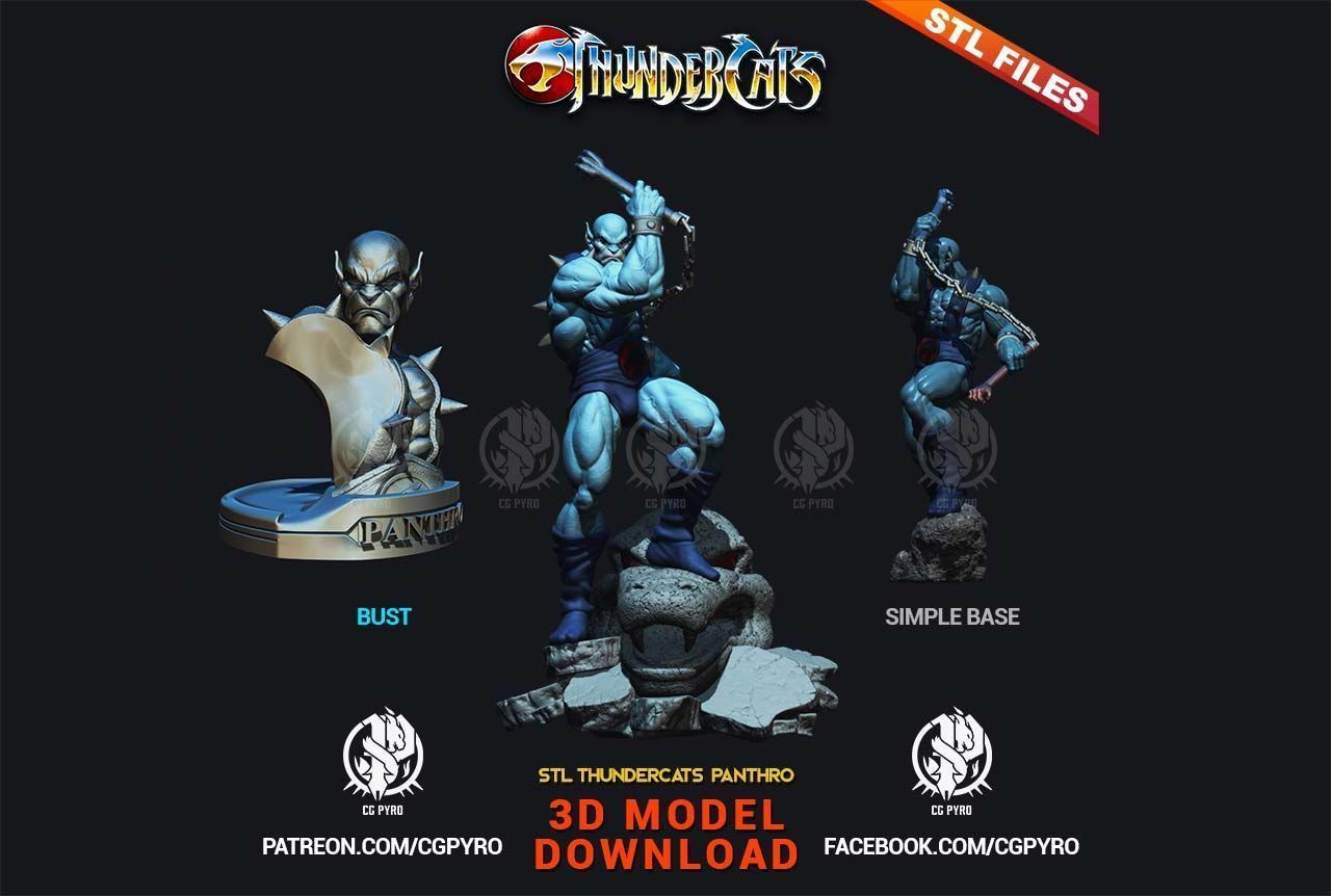 Panthro from Thundercats STL files 3D printing collectibles 3D print model_2