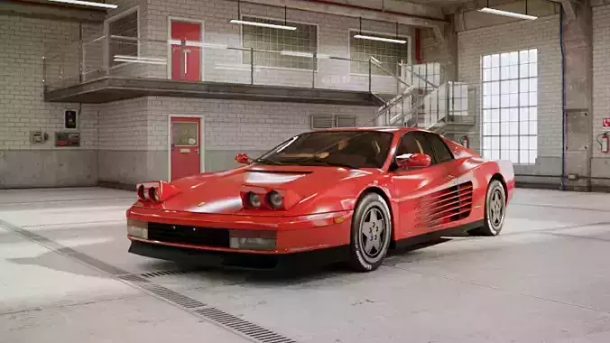 Ferrari Testarossa 1988 - Car Classic Low-poly 3D model