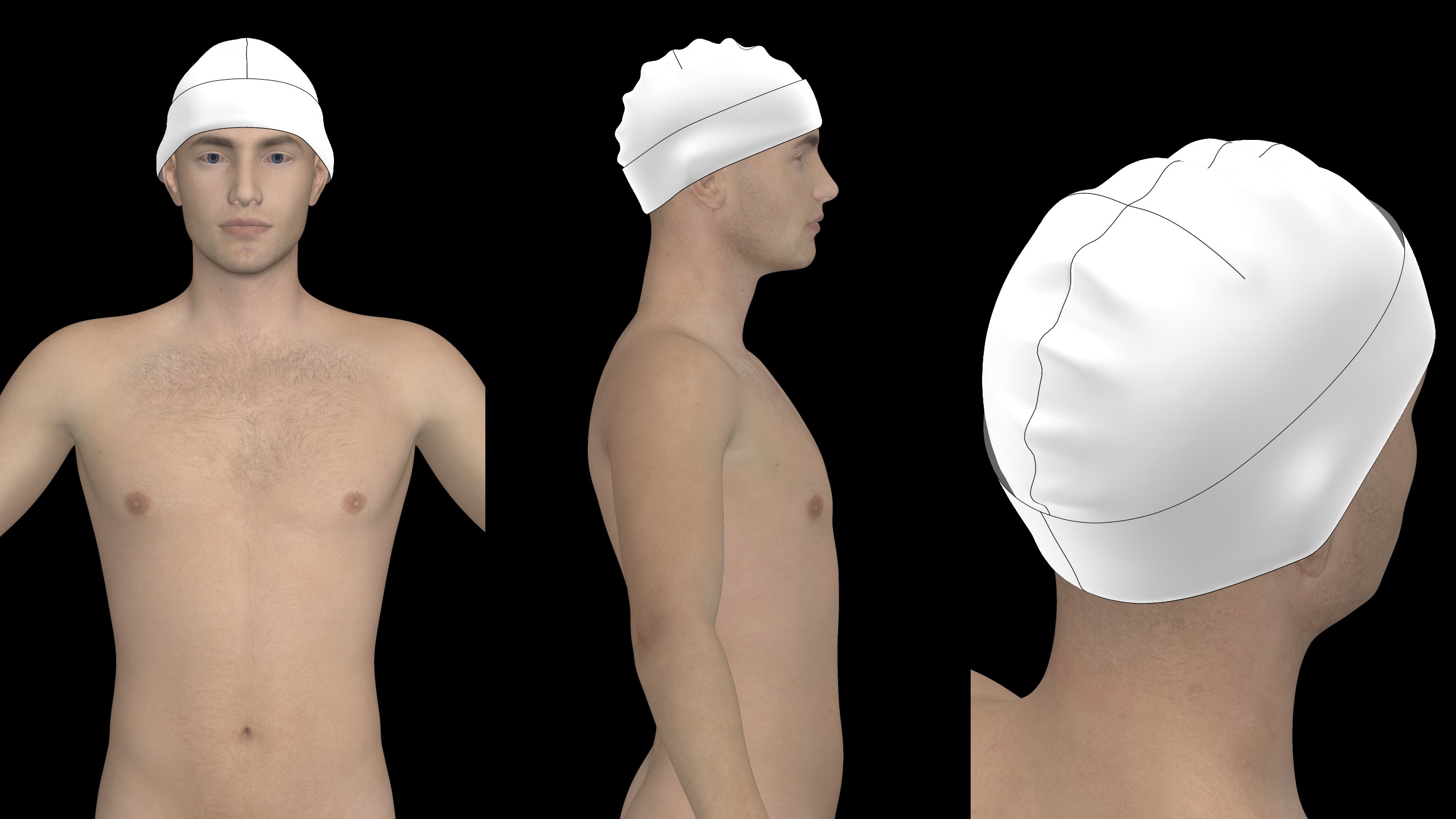BASIC BEANIES PACK genesis8 highpoly 3D model_8