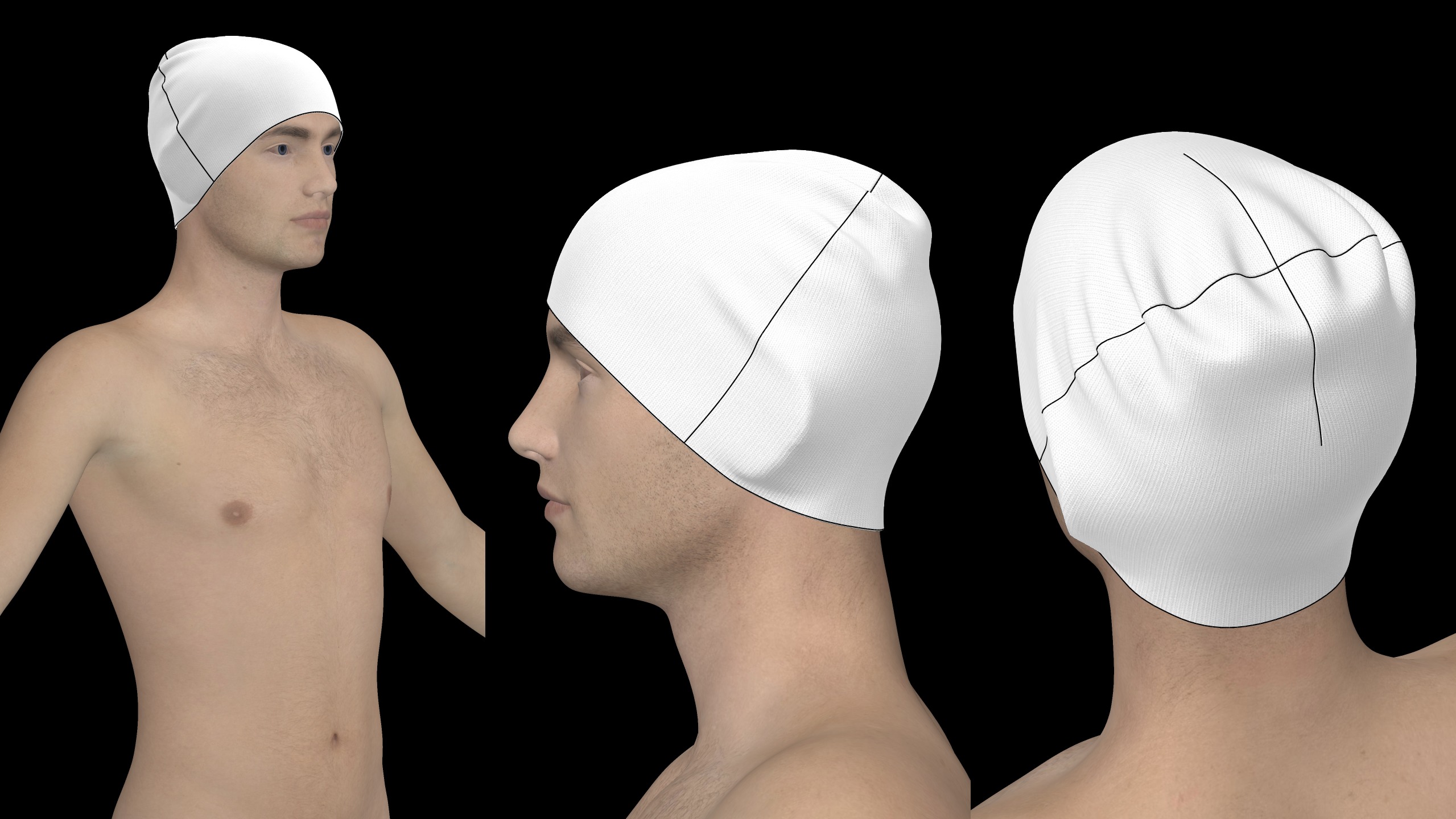 BASIC BEANIES PACK genesis8 highpoly 3D model_11