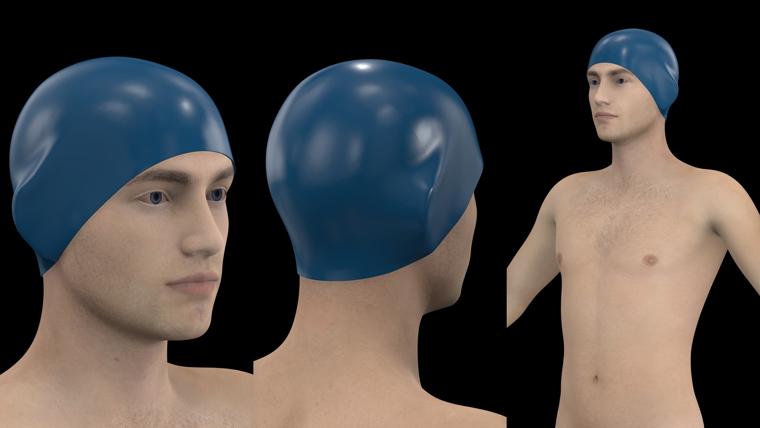 BASIC BEANIES PACK genesis8 highpoly 3D model_16