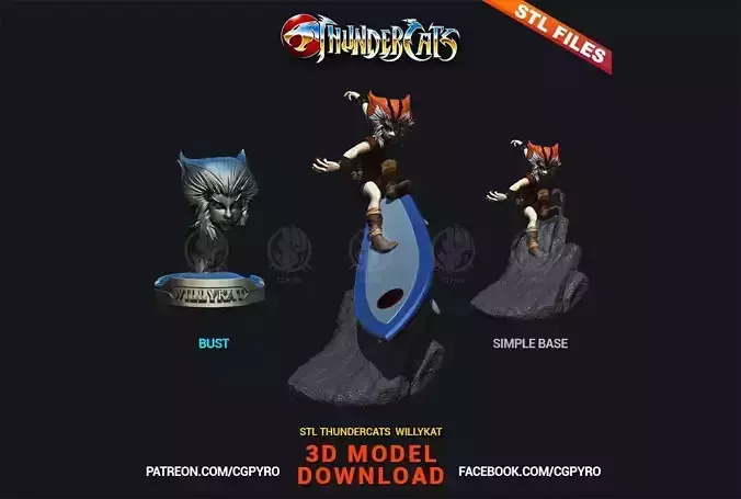 Wilykat from Thundercats STL files 3D printing collectibles