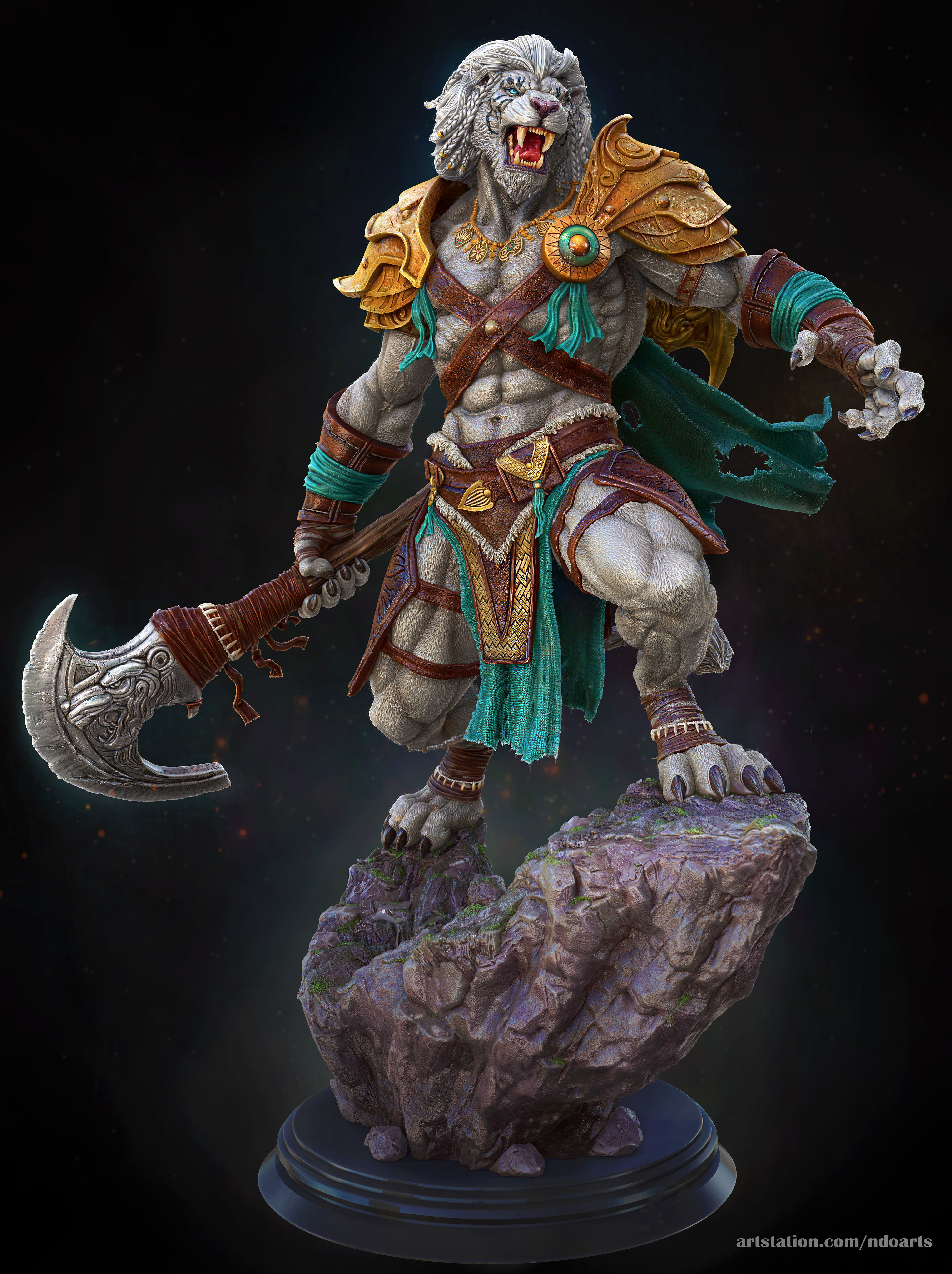 Ajani fan Art  3D print model_8