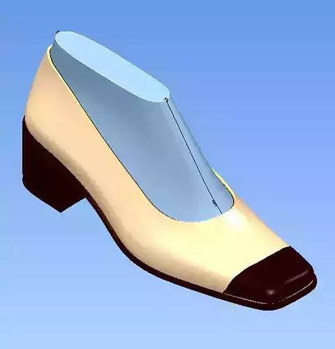 Square toe toe detail 