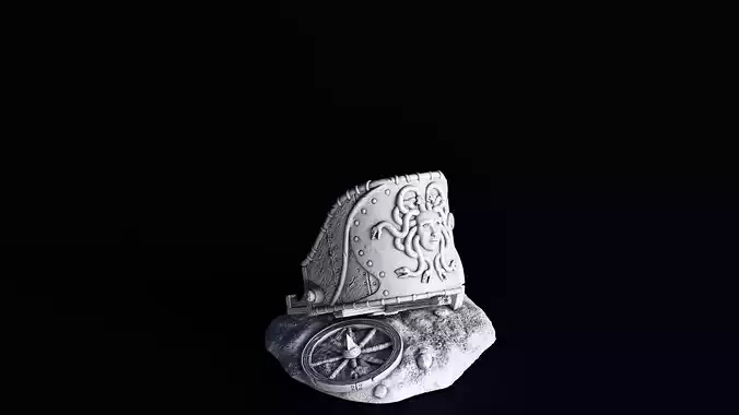 Broken Chariot 3D print model