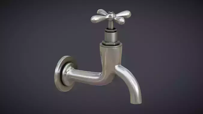 Faucet Tap Low-poly 3D model