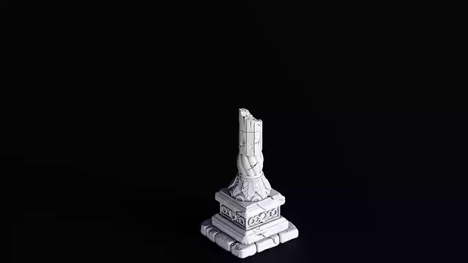 pillar broken v3 3D print model