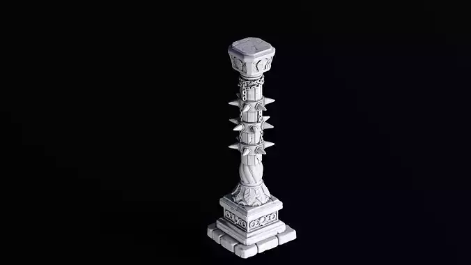 Spiked Pillar 3D print model
