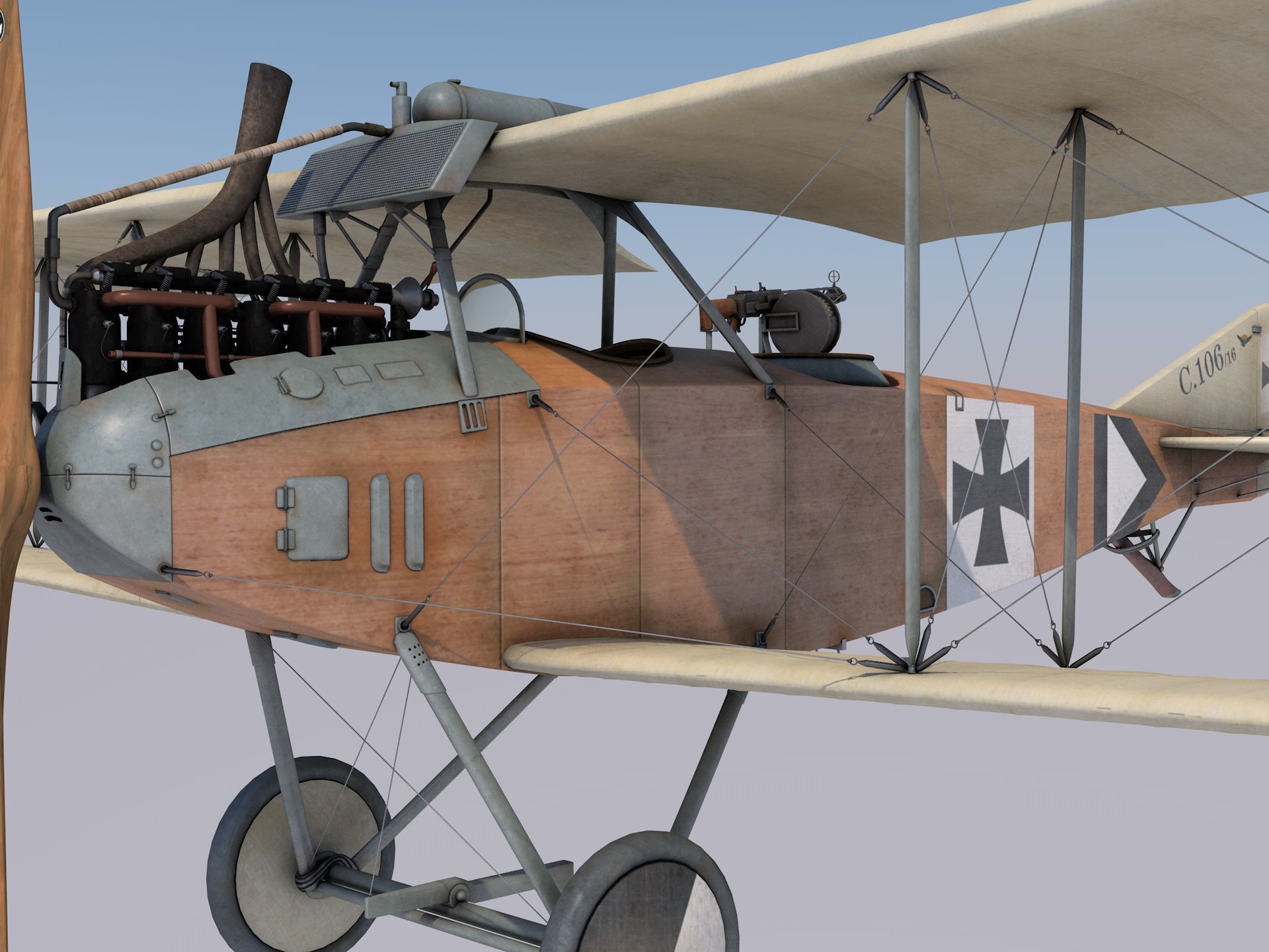 Albatros C3 3D model_4