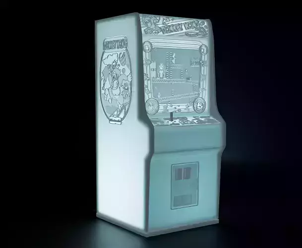 Donkey Kong Arcade Cabinet with Lithophane 3D print model