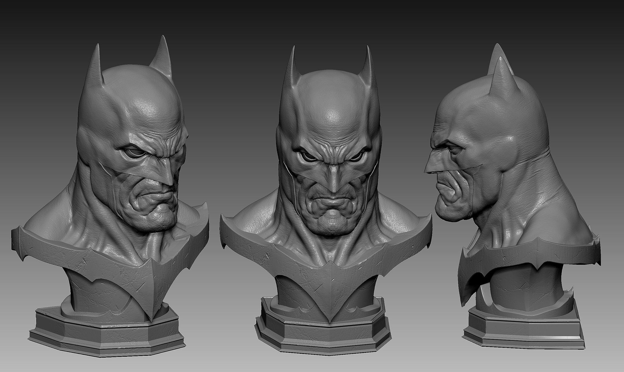 Batman Bust 3D print model_1