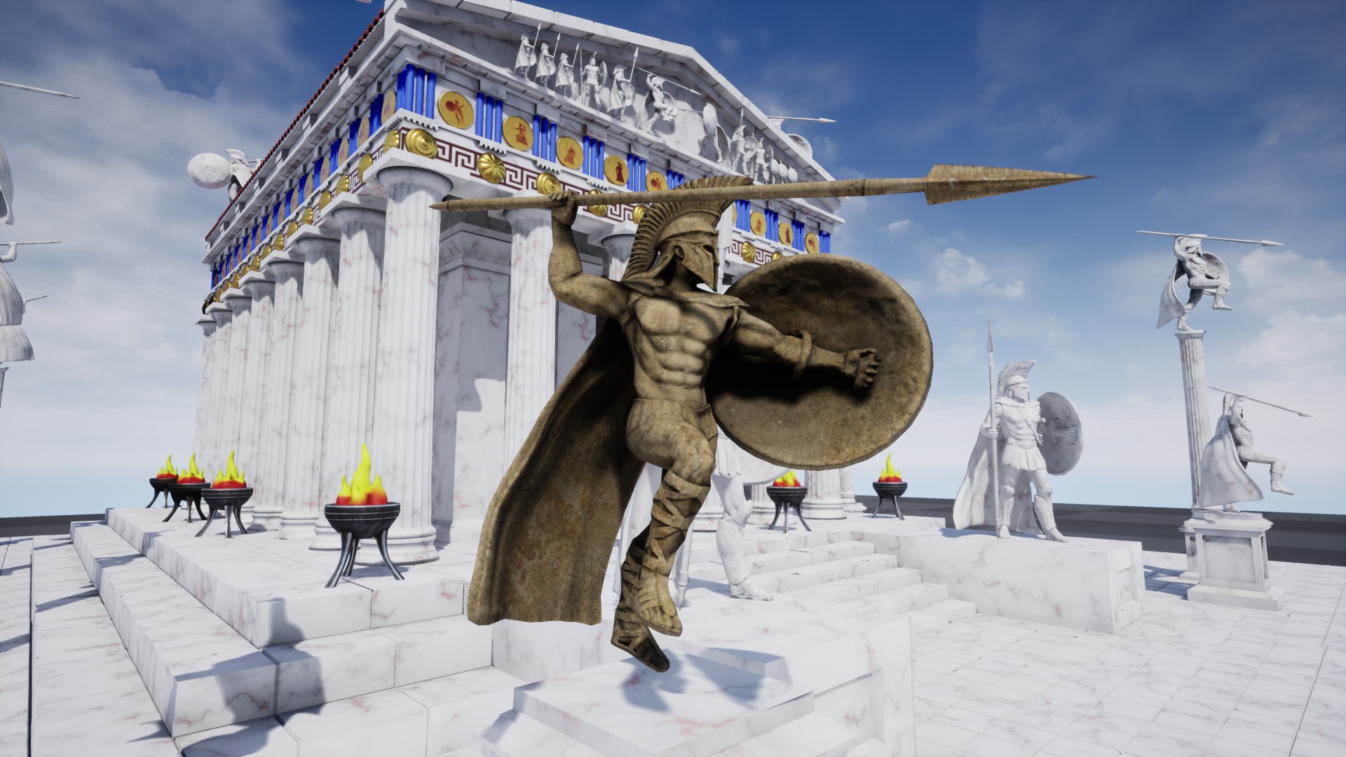 Spartan monument 1 Low-poly 3D model_6