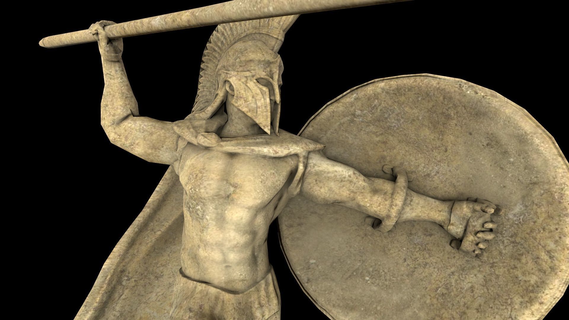 Spartan monument 1 Low-poly 3D model_18