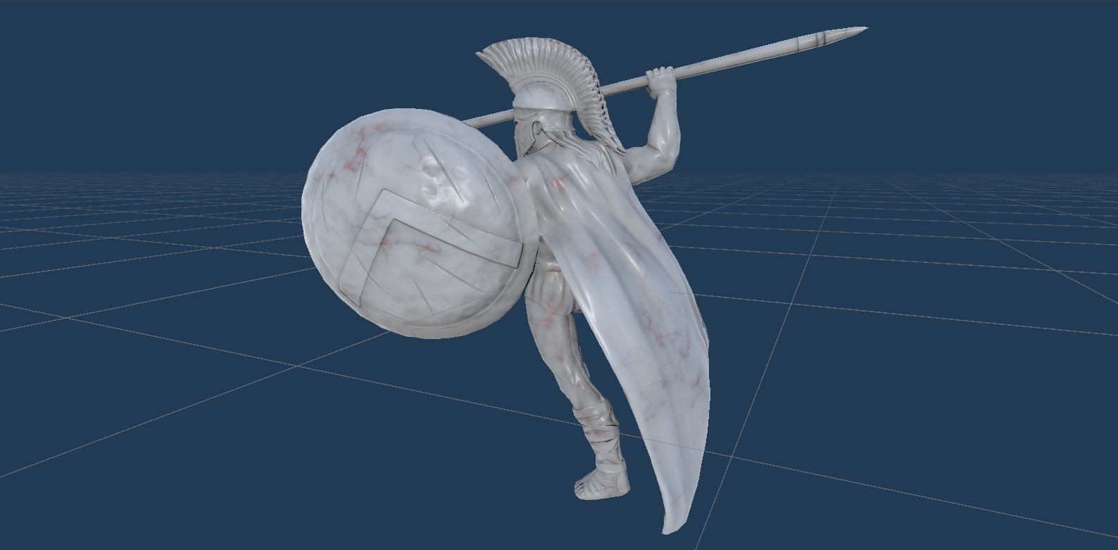 Spartan monument 1 Low-poly 3D model_21