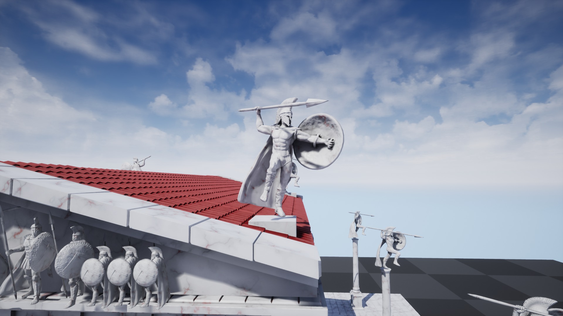 Spartan monument 1 Low-poly 3D model_4