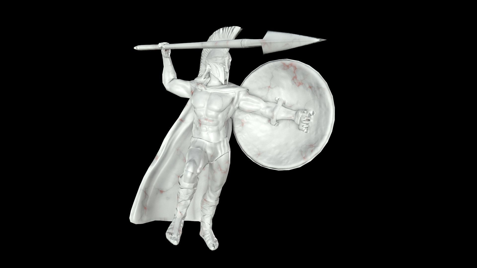 Spartan monument 1 Low-poly 3D model_10