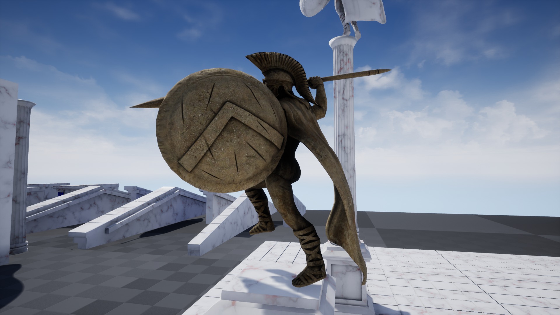 Spartan monument 1 Low-poly 3D model_8