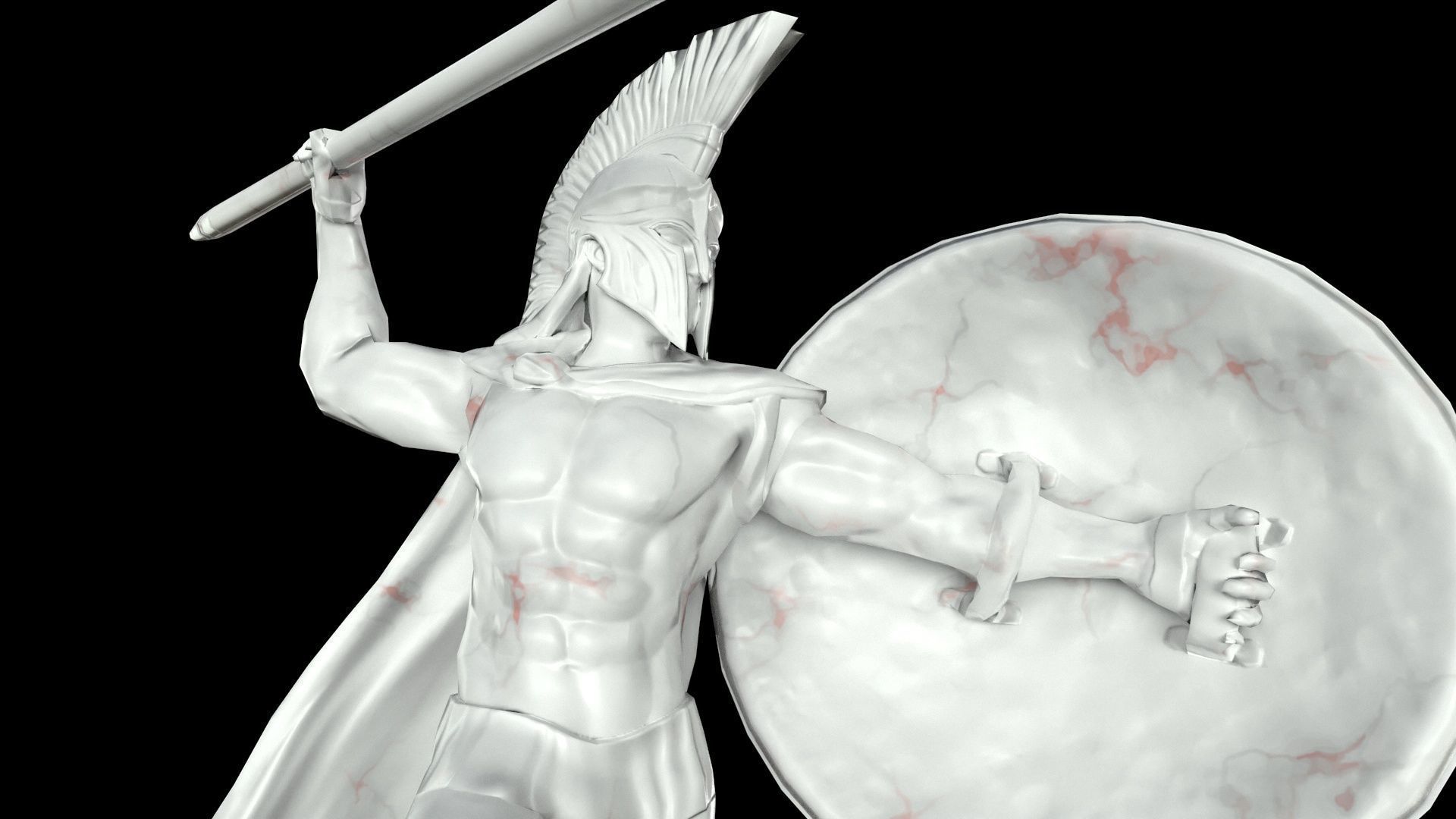 Spartan monument 1 Low-poly 3D model_13