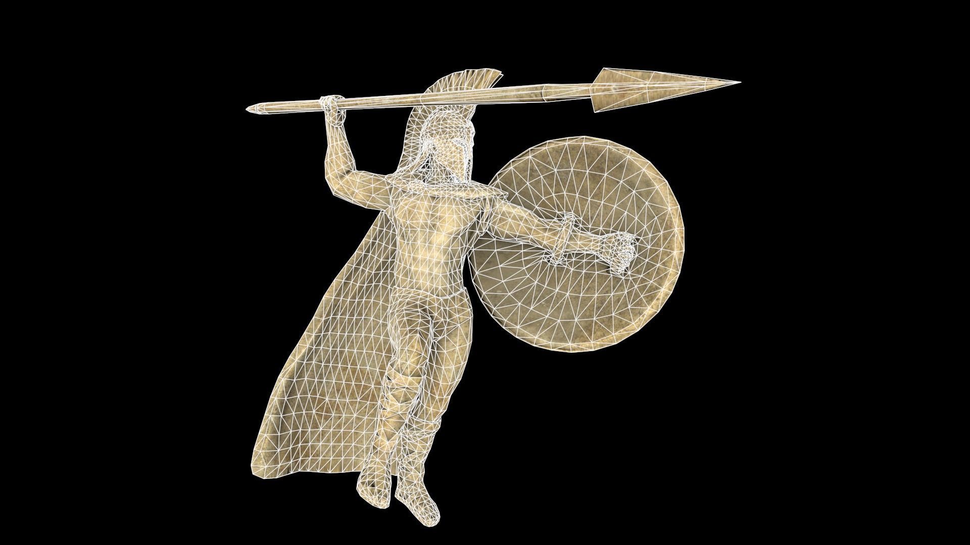 Spartan monument 1 Low-poly 3D model_24