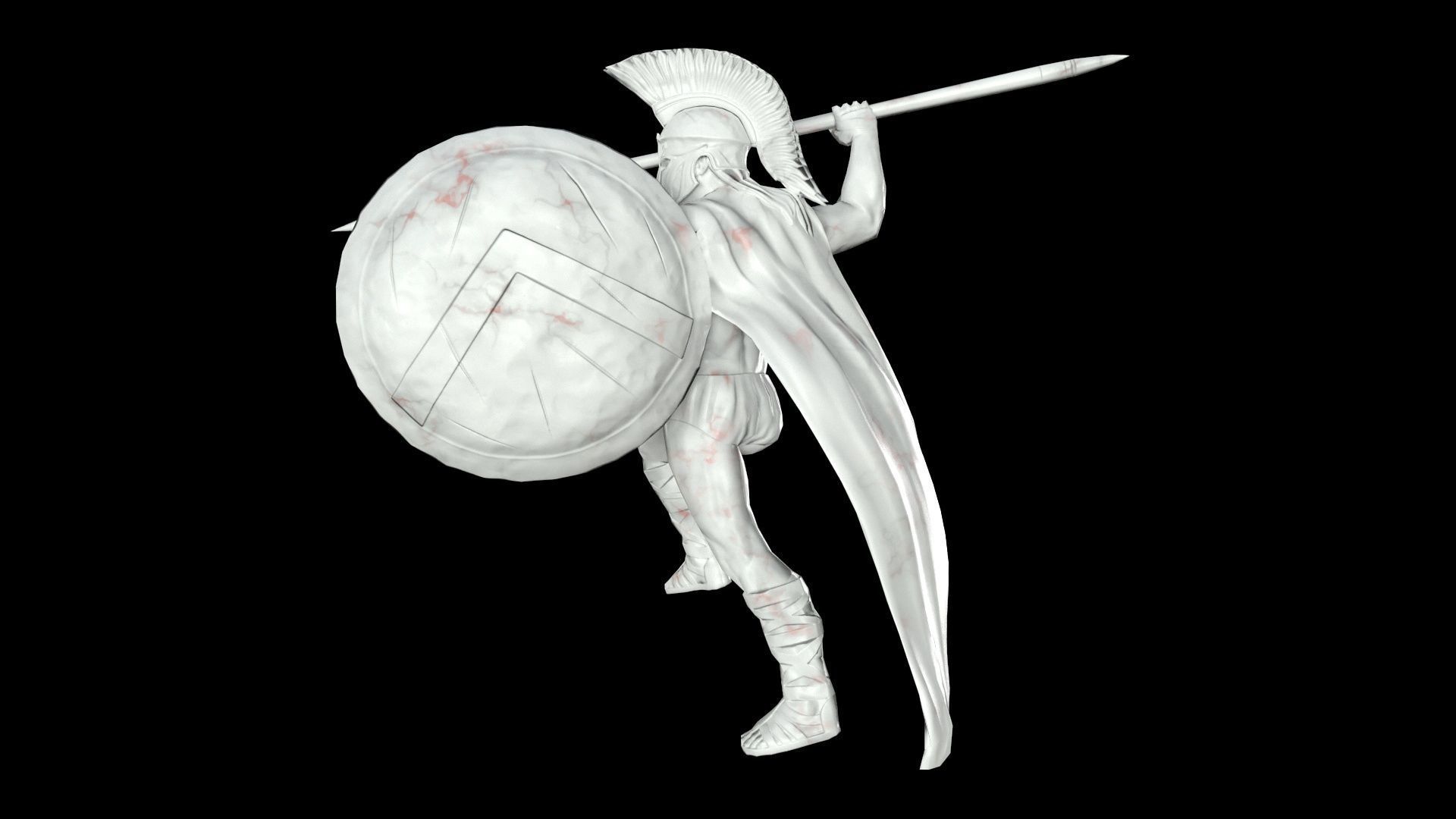 Spartan monument 1 Low-poly 3D model_12