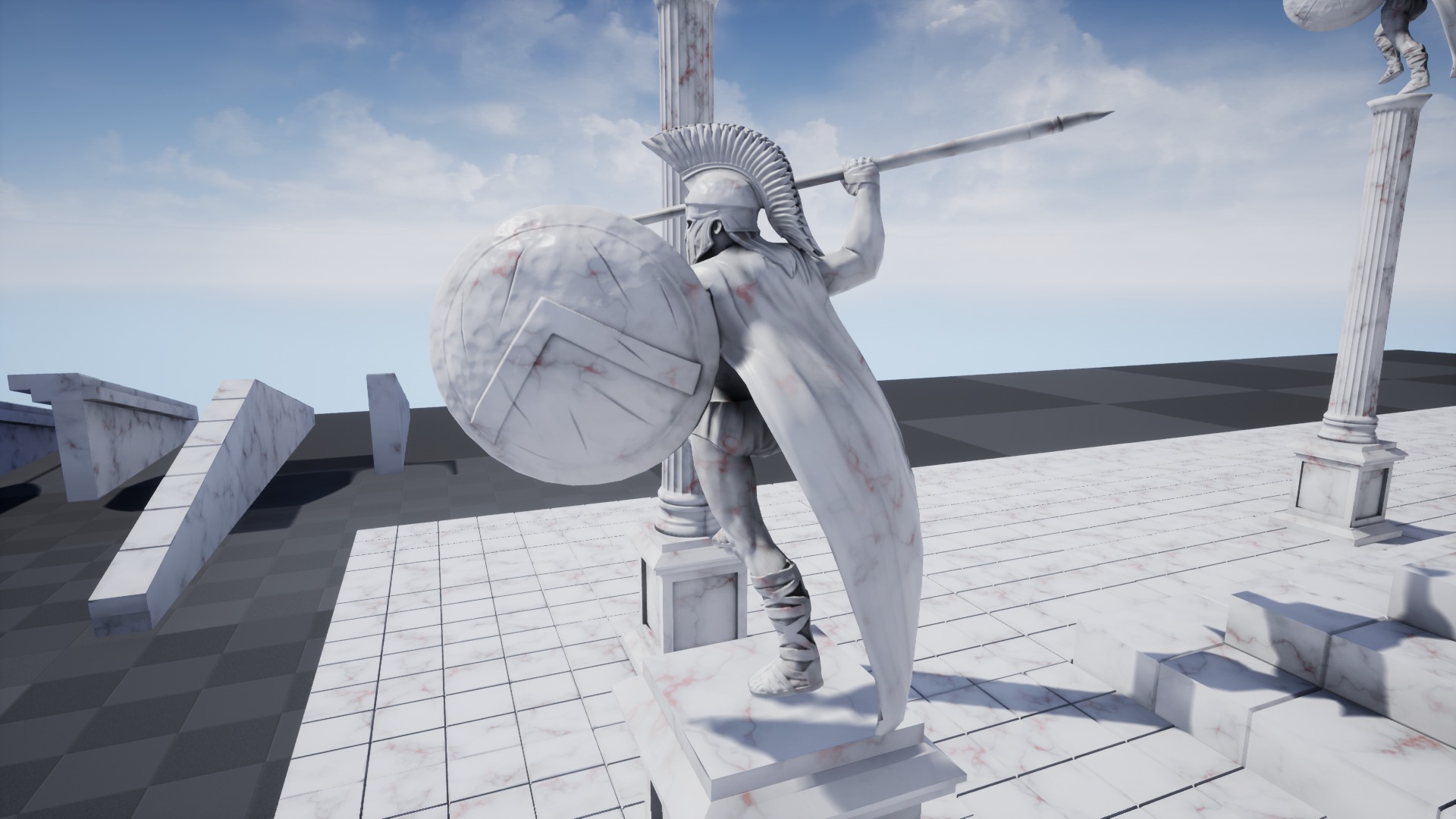Spartan monument 1 Low-poly 3D model_3