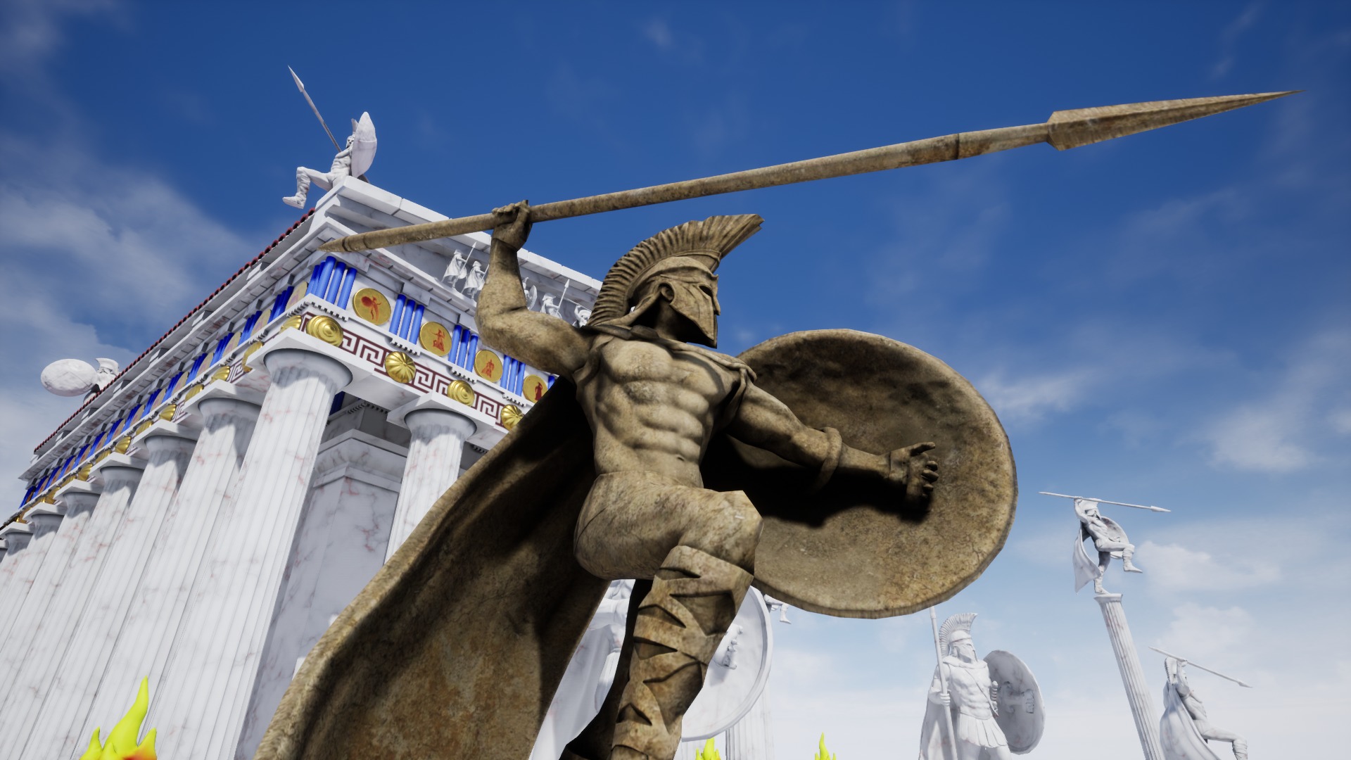 Spartan monument 1 Low-poly 3D model_5