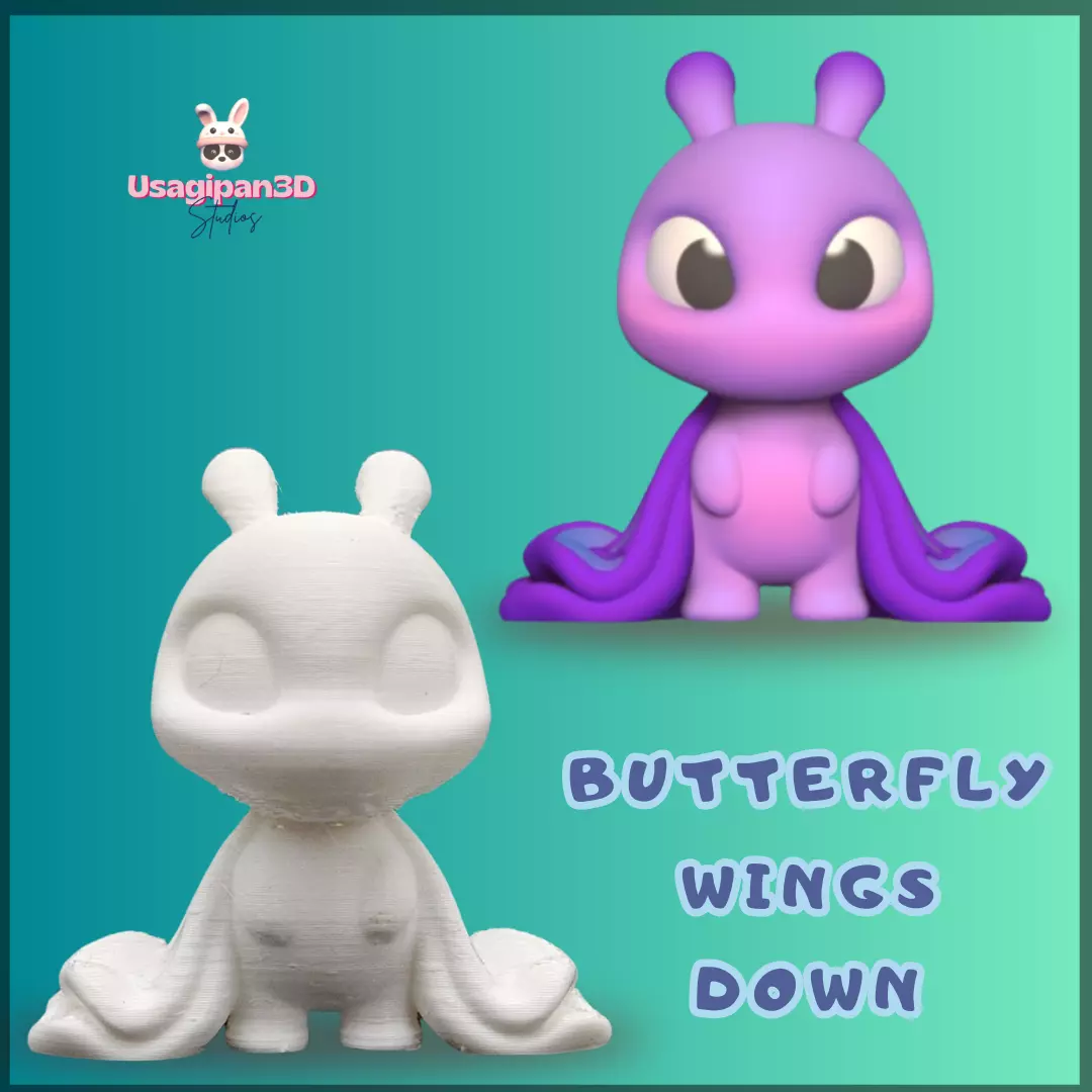 Butterfly Wings Down 3D print model_0