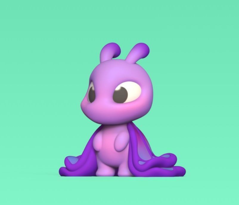 Butterfly Wings Down 3D print model_2