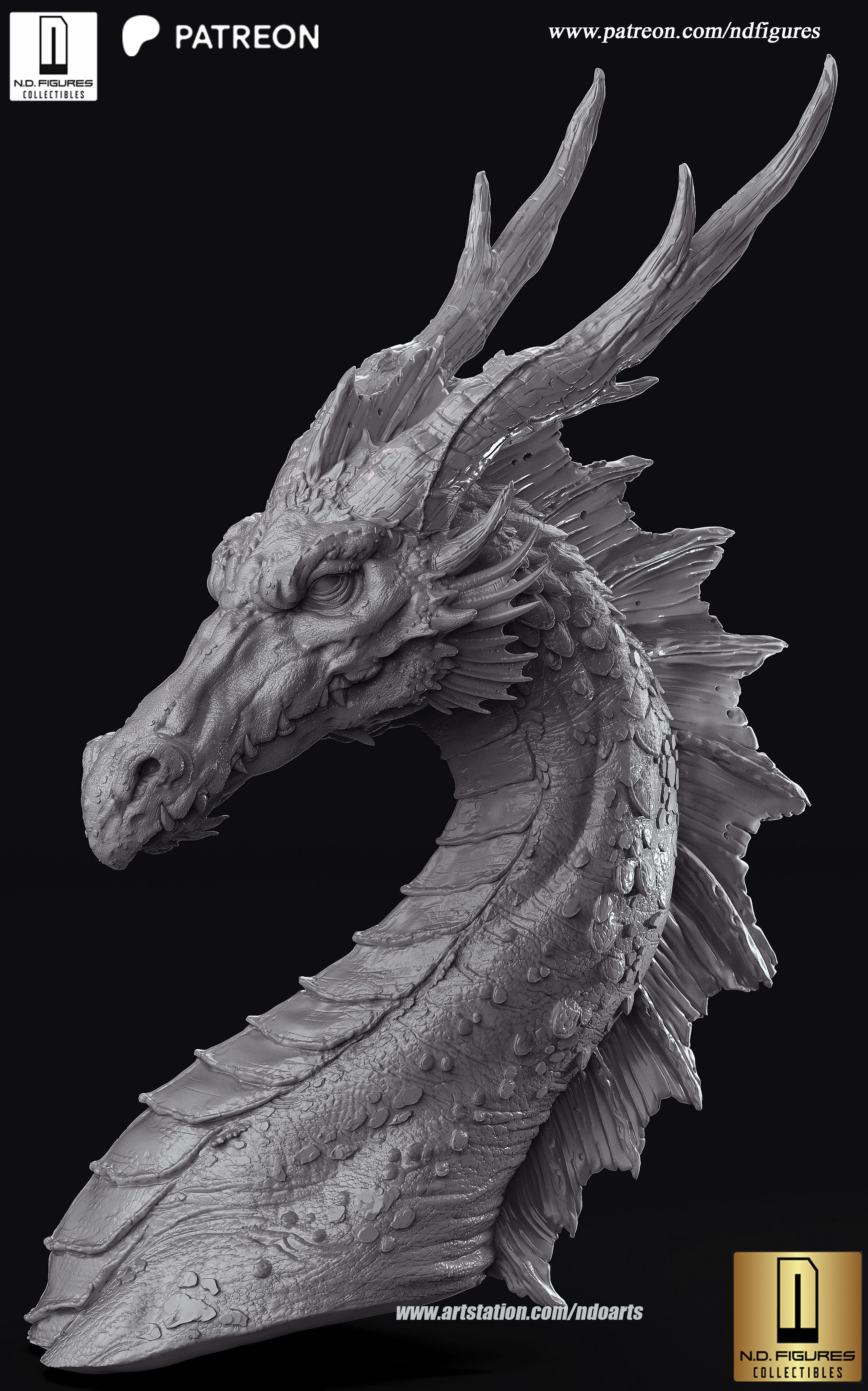 Dragon Blue 3D print model_2
