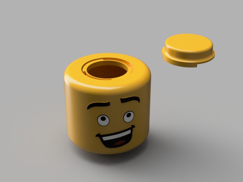 Character Head Storage Container 3D print model_1