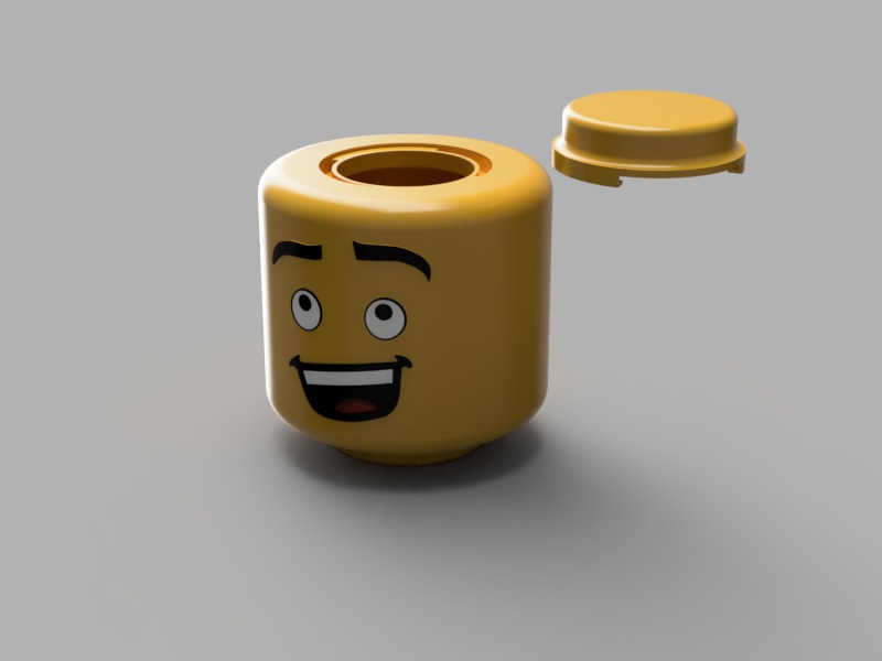 Character Head Storage Container 3D print model_2