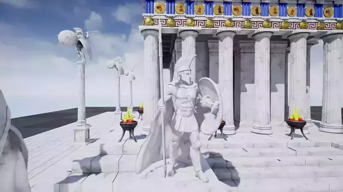 Game asset - Spartan monument 2