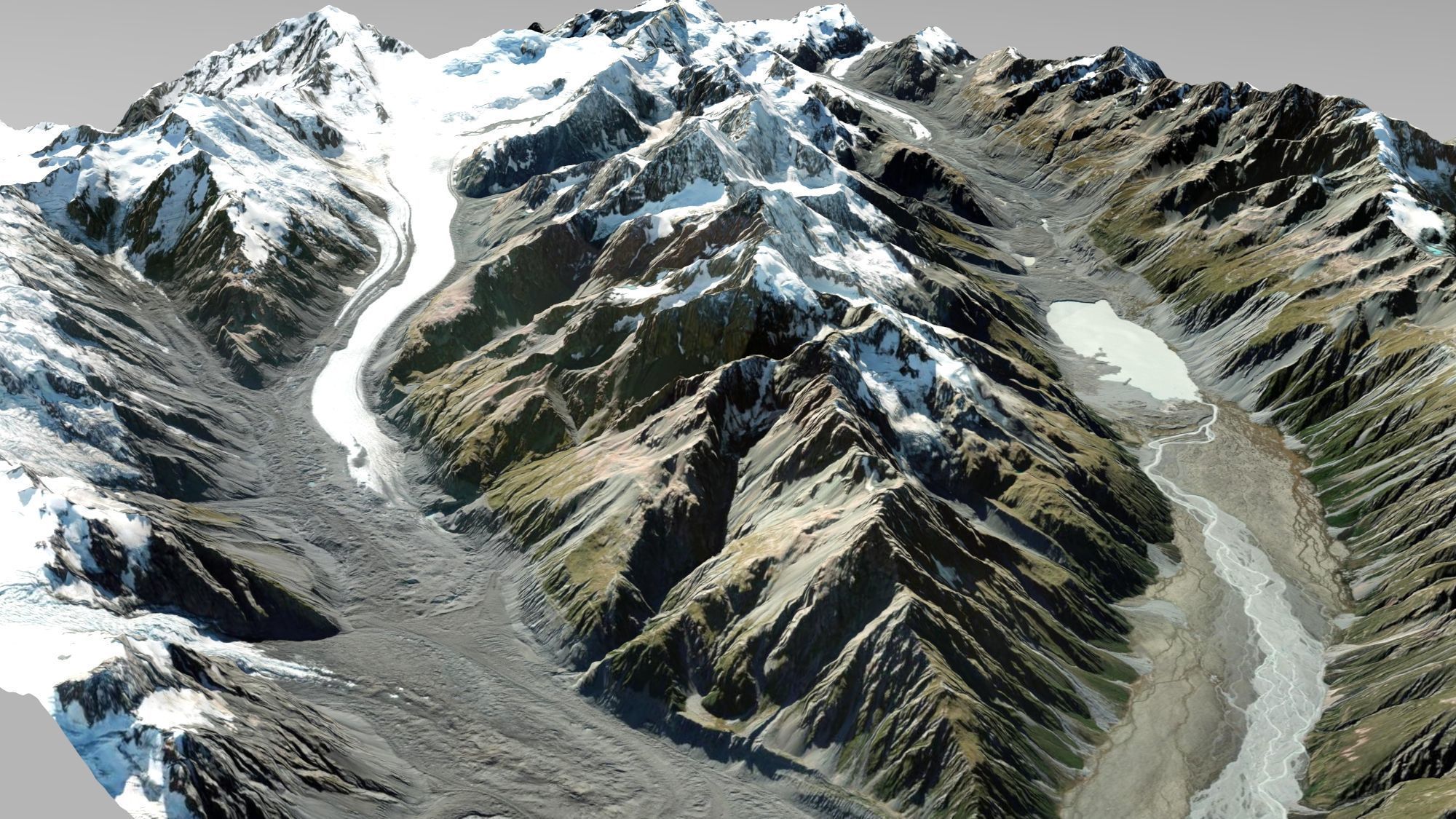  Malt Bran Range Mountain range in New Zealand 3D model_3