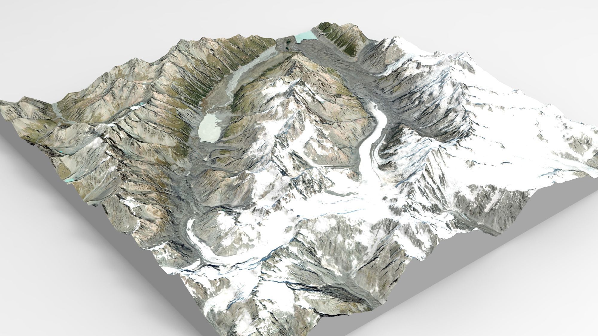  Malt Bran Range Mountain range in New Zealand 3D model_7