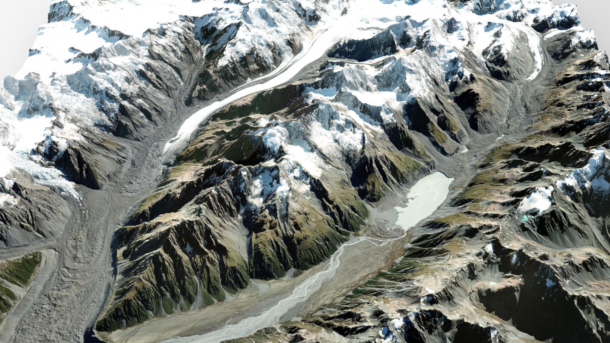  Malt Bran Range Mountain range in New Zealand 3D model_2