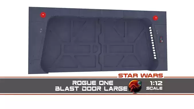 Scarif Blast Door Large 1-12 scale Blackseries 3D print model