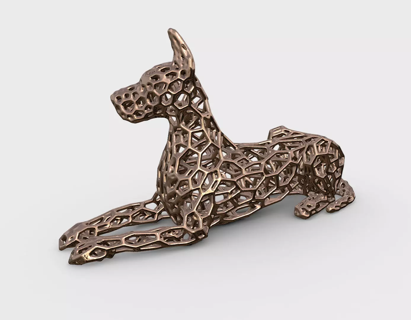 great dane dog Voronoi Style  3D print model_0