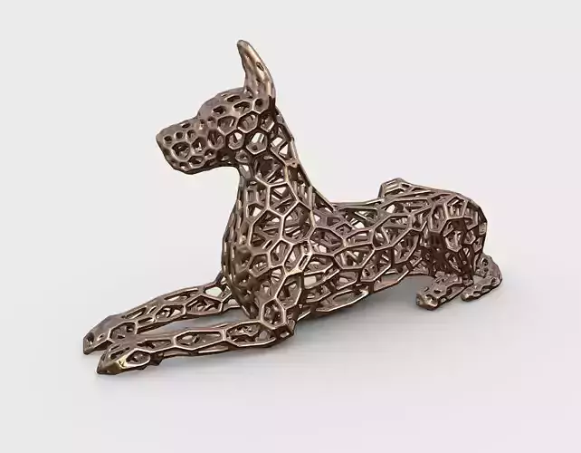 great dane dog Voronoi Style 