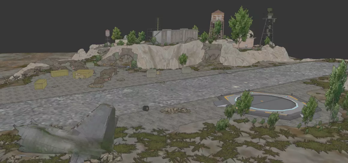 pubg spawn Island map 3D model_0