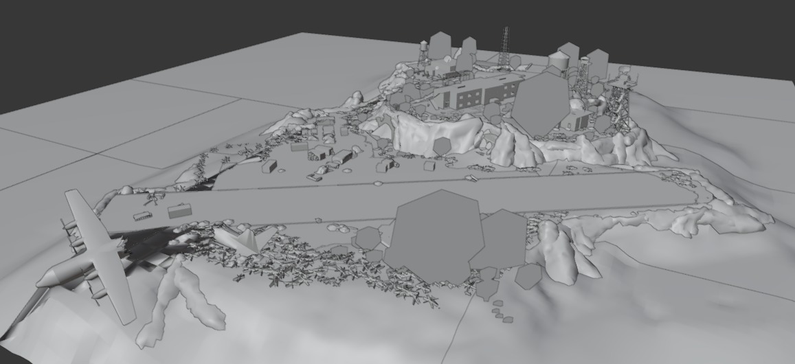 pubg spawn Island map 3D model_7