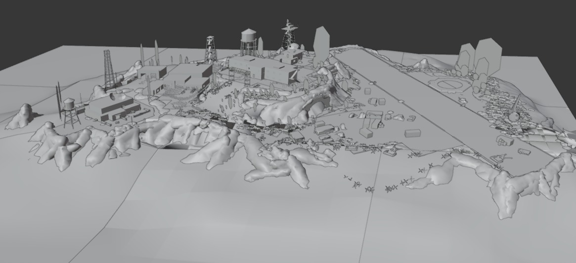 pubg spawn Island map 3D model_8