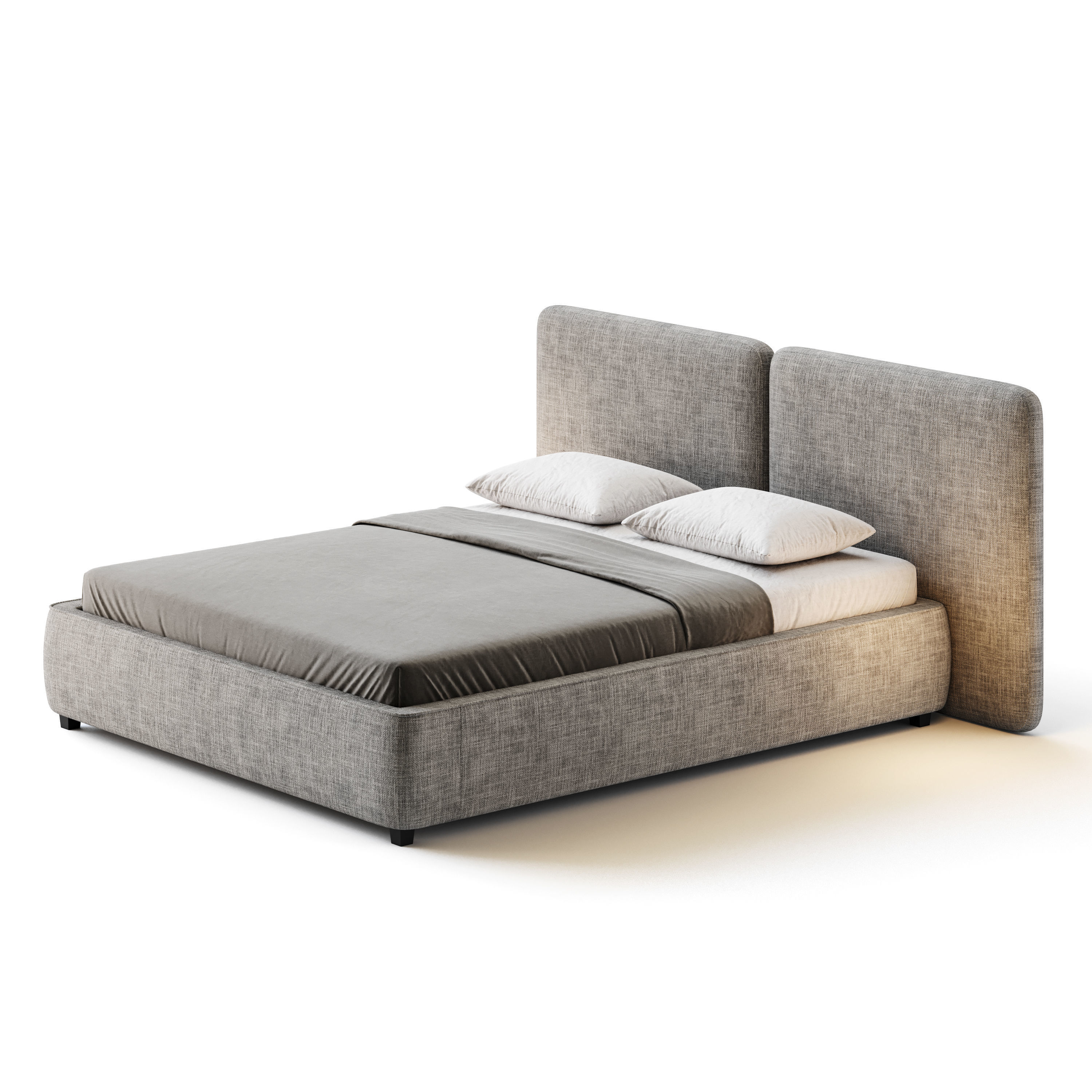 Tadao bed with compartment 3D model_4