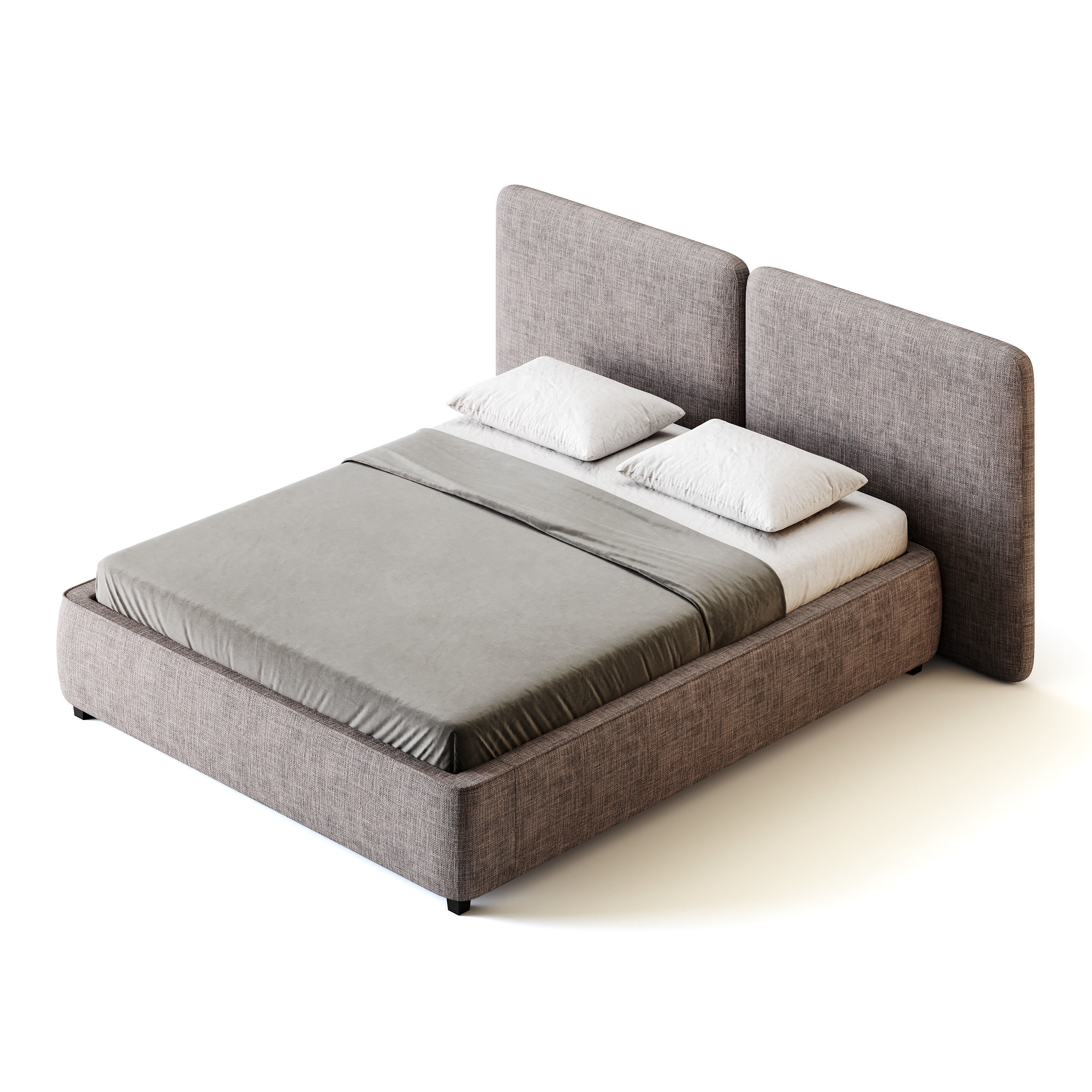 Tadao bed with compartment 3D model_1