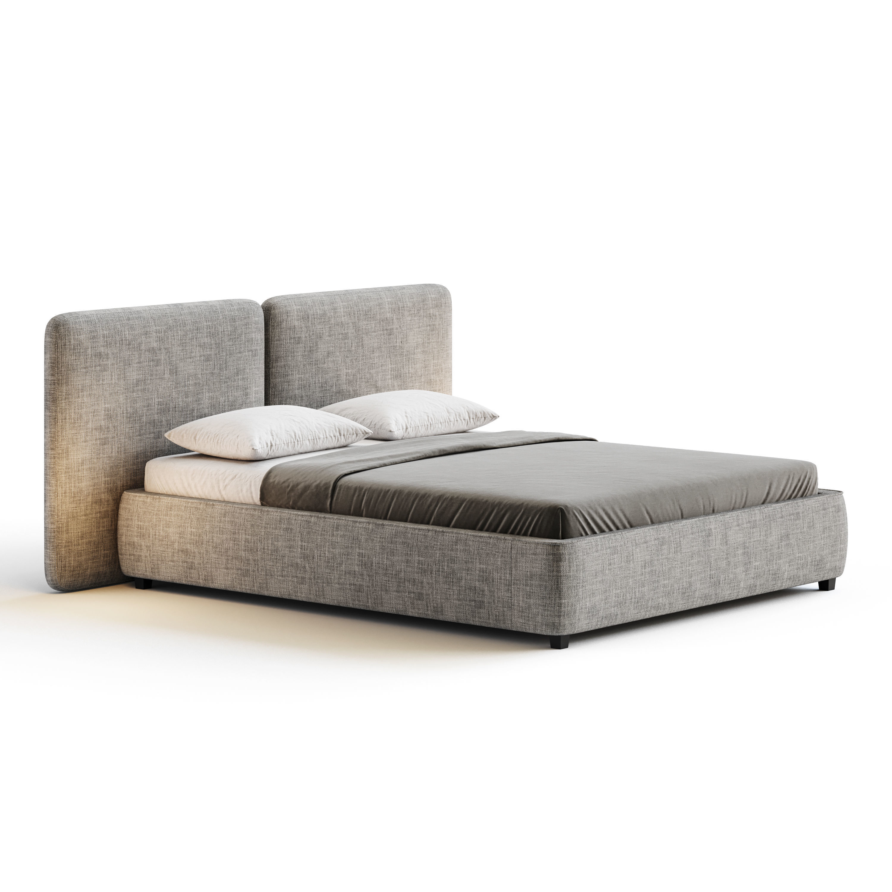 Tadao bed with compartment 3D model_6
