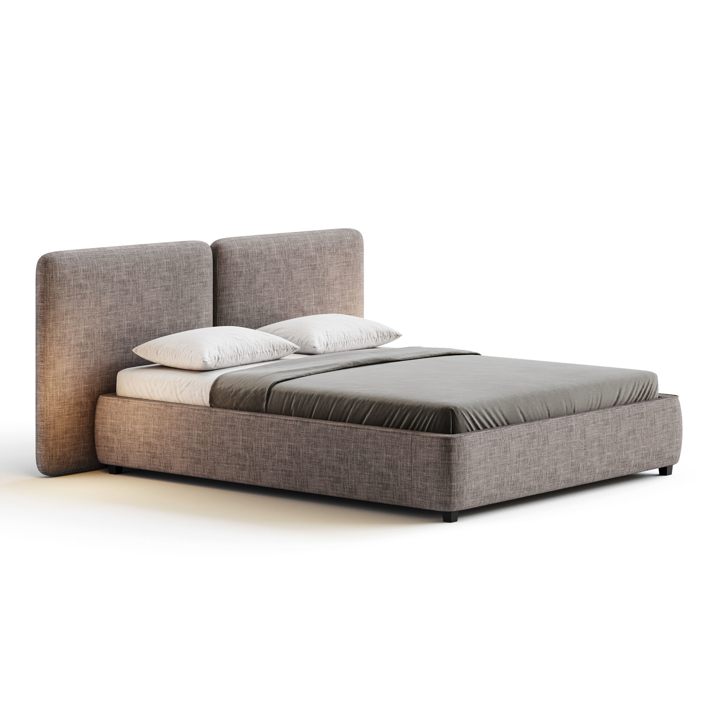 Tadao bed with compartment 3D model_5
